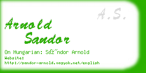 arnold sandor business card